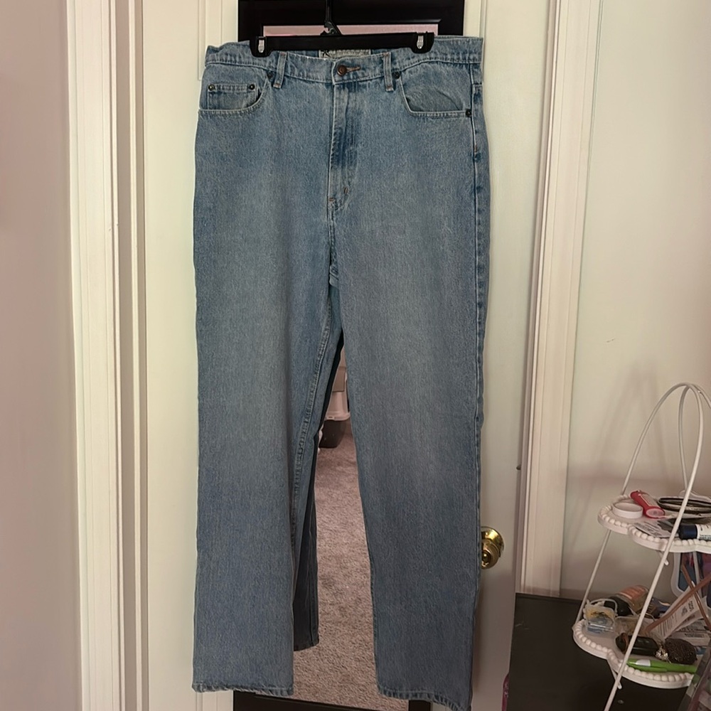Vintage straight leg denim jeans